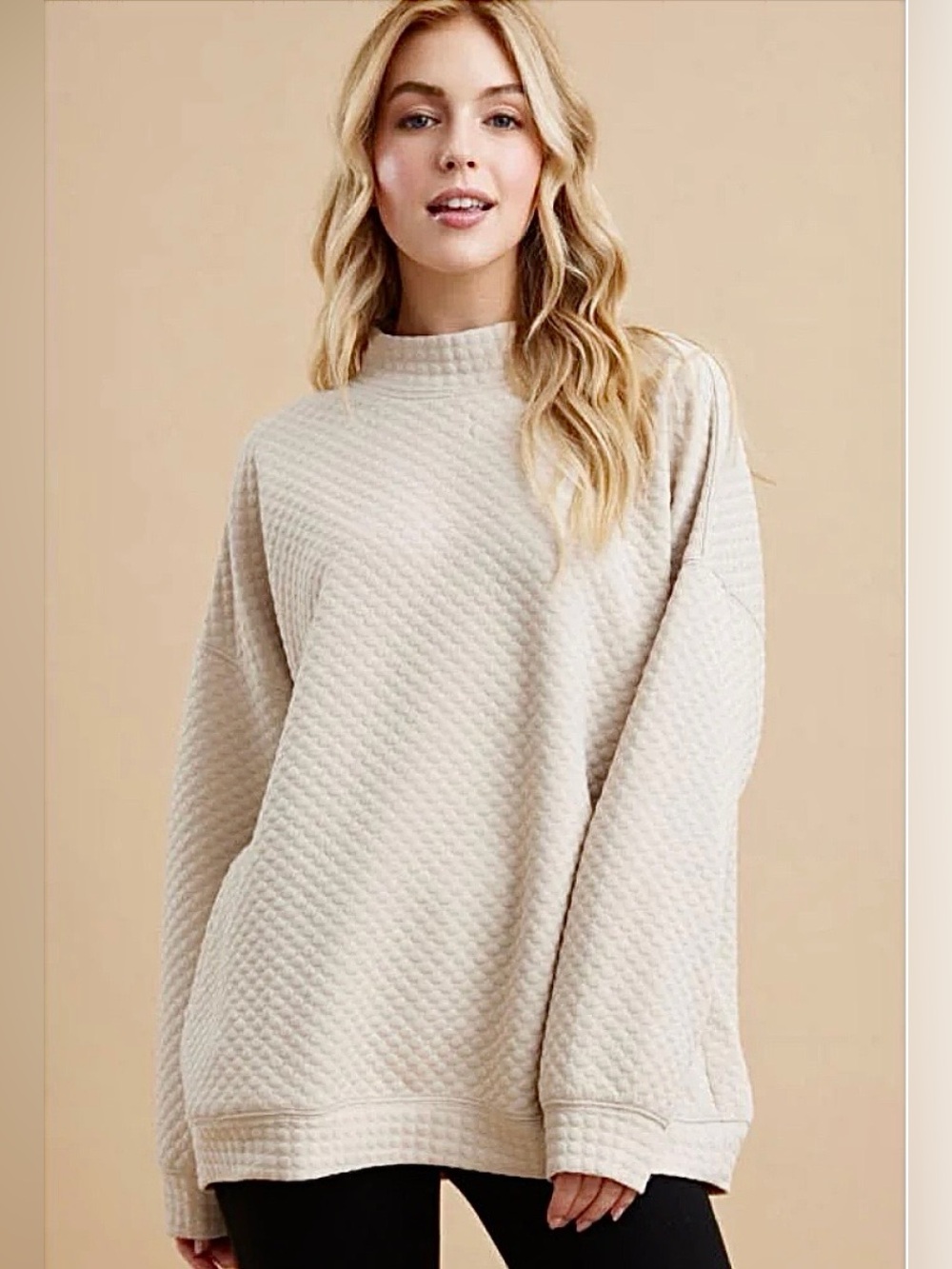Jodifi Alessia Pullover Top in Cream Size Large